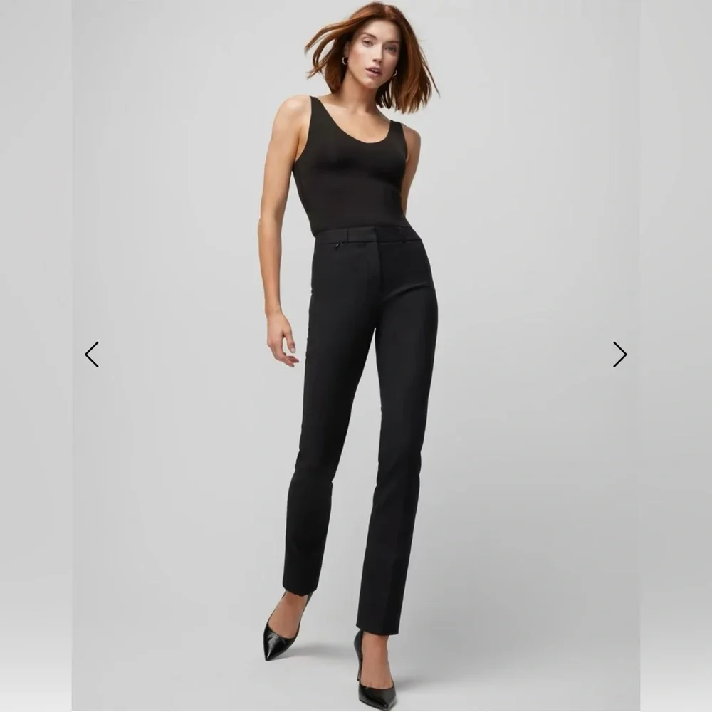 White House Black Market Elle Slim Trouser comfort stretch pant - Picture 3 of 9